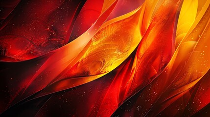 Wall Mural - Abstract red silk backdrop with swirling smoke and fiery texture