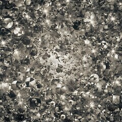 Canvas Print - Silver glitter christmas abstract background