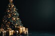 © Nico - Decorated Christmas Tree with Gold Ornaments and Gifts