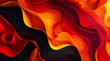 Wall Mural - Abstract orange wave design vector illustration for business background