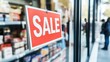 © Rona_65 - A vibrant sale sign displayed in a shop window, attracting customers seeking discounts on various products.