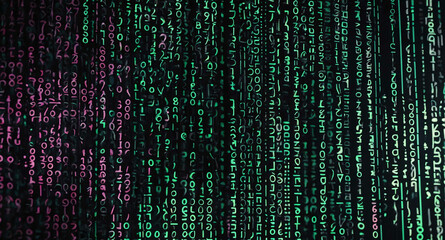 digital code matrix flow abstract background