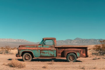 Sticker - Vehicle stranded in arid terrain