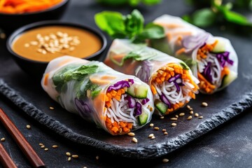 Sticker - Vietnamese spring rolls with veggies and rice noodles vegan