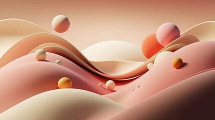 Abstract background with smooth shapes