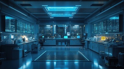 Wall Mural - Futuristic Laboratory Interior