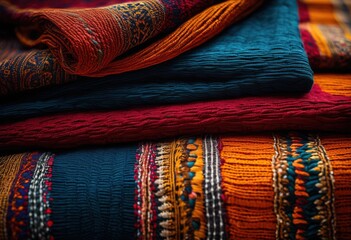 vibrant close natural textile designs showcasing intricate patterns rich colors textile enthusiasts, artistic, fabric, texture, weave, craftsmanship