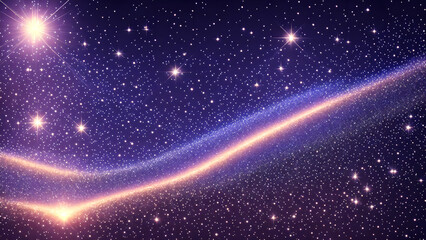 Wall Mural - Sparkling Glimmers in a Twilight Sky background 3d wallpaper