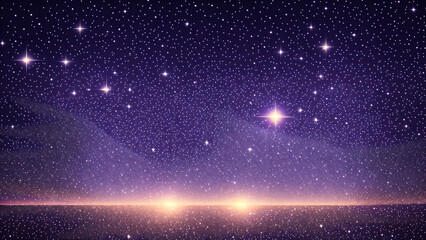 Wall Mural - Sparkling Glimmers in a Twilight Sky background 3d wallpaper