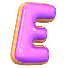 E Letter 3D Render