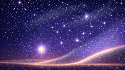 Wall Mural - Sparkling Glimmers in a Twilight Sky background 3d wallpaper