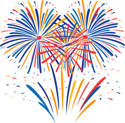 Sticker - Colorful fireworks burst