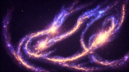 Wall Mural - Glowing Glimmers in an Abstract Galaxy background 3d wallpaper