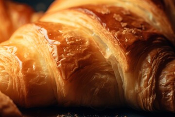 Close up of a croissant