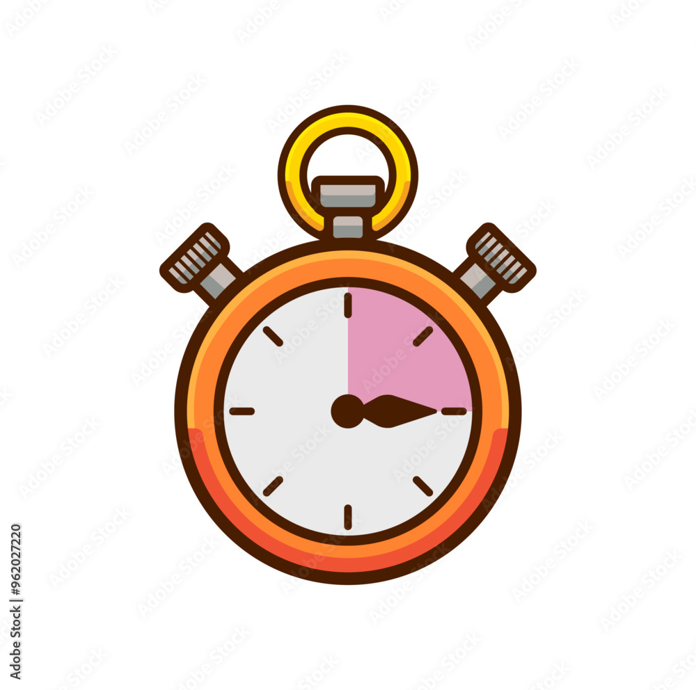 Stopwatch Icon vector cartoon style illustration isolated Stock Vector ...