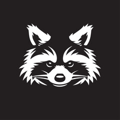 Raccoon in cartoon, doodle style . Image for t-shirt, web, mobile apps and ui. Isolated 2d vector illustration in logo, icon, sketch style, Eps 10, black and white. AI Generative