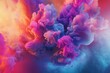 © Umar - Abstract Colorful Swirling Ink Cloud with Pink Specks