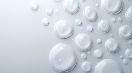 Wall Mural - a large number of small, clear, round droplets of water