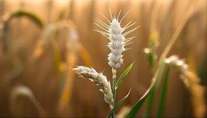 isolated wheat ears showcasing natural beauty on white background