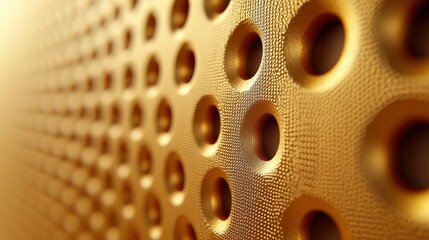 Sticker - Abstract Golden Perforated Surface