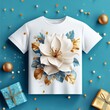 © Wavezaa - Custom-printed t-shirt with unique message, stylish gift wrapping, 3D illustration