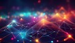 © Cynthia - Abstract colorful network with blurred lights background.