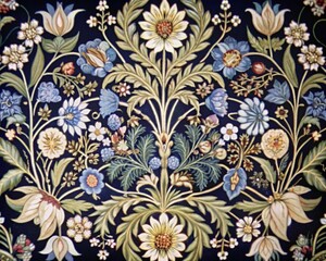 A collection of intricate floral and botanical patterns with diverse colors and designs, featuring leaves, flowers, and natural elements on various backgrounds. Floral and botanical patterns 
