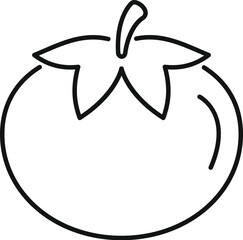 Poster - This simple tomato line icon represents freshness and healthy eating habits