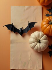 Wall Mural - halloween background with pumpkins