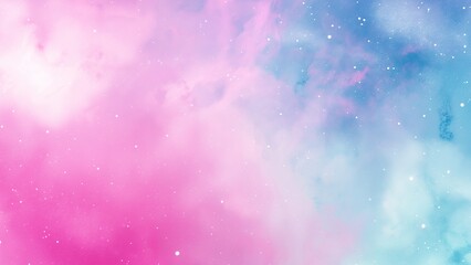 Wall Mural - pink and blue starry sky watercolour texture background