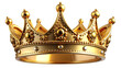 © Maestro - Shiny golden crown with intricate design details, cut out transparent