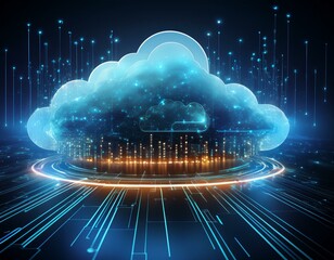 Poster - harness the power of tomorrow's technology today with a touch-sensitive cloud computing interface.