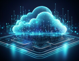 Poster - harness the power of tomorrow's technology today with a touch-sensitive cloud computing interface.