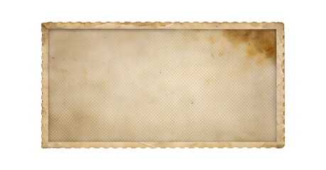 Wall Mural - faded vintage postcard with worn edges, cut out transparent