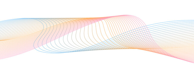 Wall Mural - abstract background design with diagonal blue and pink or orange line pattern. modern flowing wavy l