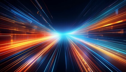 Wall Mural - dynamic technology background with speed lines abstract illustration of information flow, ideal for 