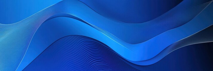 Blue background with abstract shapes and lines, creating an elegant design for presentation or corporate concepts Generative AI