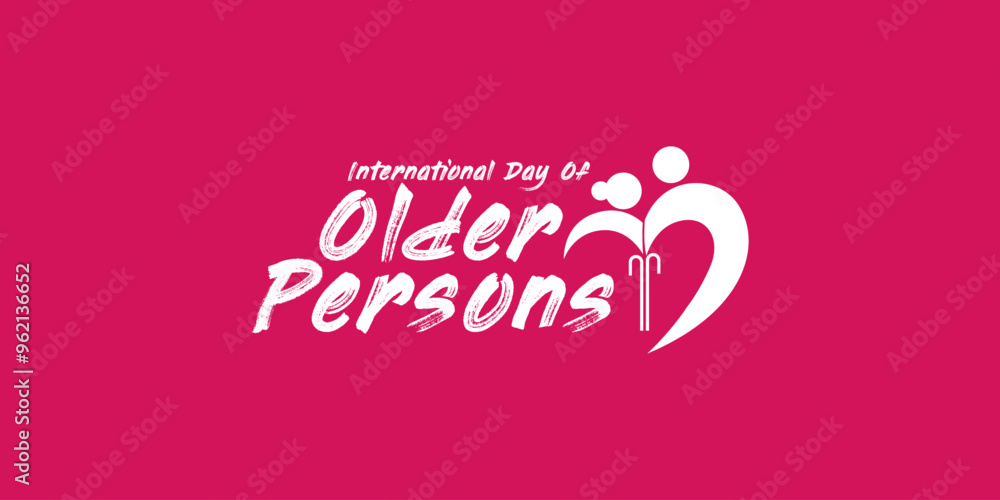 International Day of Older Persons Creative unique idea design logo banner poster social media web background isolated vector illustration older person symbol icon love care respect our elder citizens