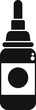 © anatolir - Black silhouette icon of a nasal spray dropper bottle dispensing medicine