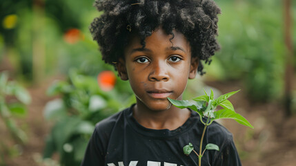 Sticker - Kids Community Garden Tending Their Plants