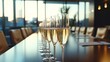 © fivan - A corporate event with sleek, modern decor, where executives raise champagne flutes in a stylish boardroom setting