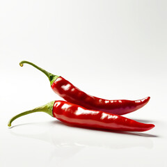 Spicy Chili Peppers isolated on a white background