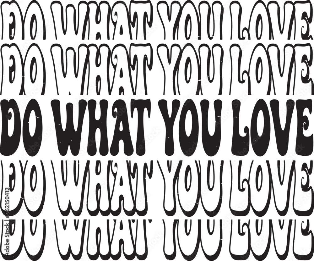 Do what you love lettering vector files, black vintage motivational ...