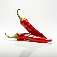 Spicy Chili Peppers isolated on a white background