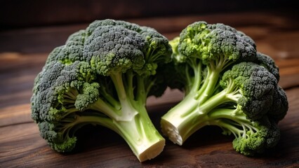 Sticker - broccoli in a close-up photo