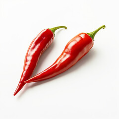 Spicy Chili Peppers isolated on a white background