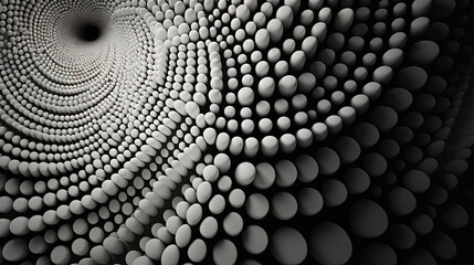 Wall Mural - abstract background with dotted fractal ornament and science styled cellular mesh