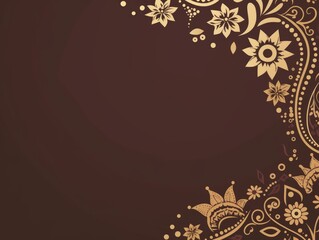 Wall Mural - Free indian flower pattern rangoli background