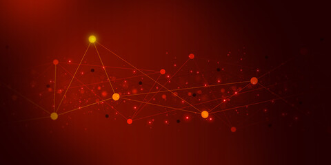 Wall Mural - digital red futuristic tech background