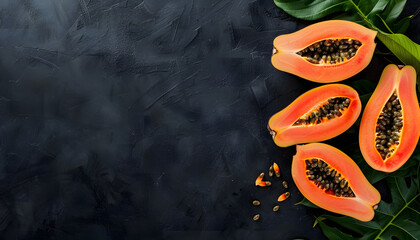 Freshness and sweetness of ripe  Papaya, a healthy summer snack generated